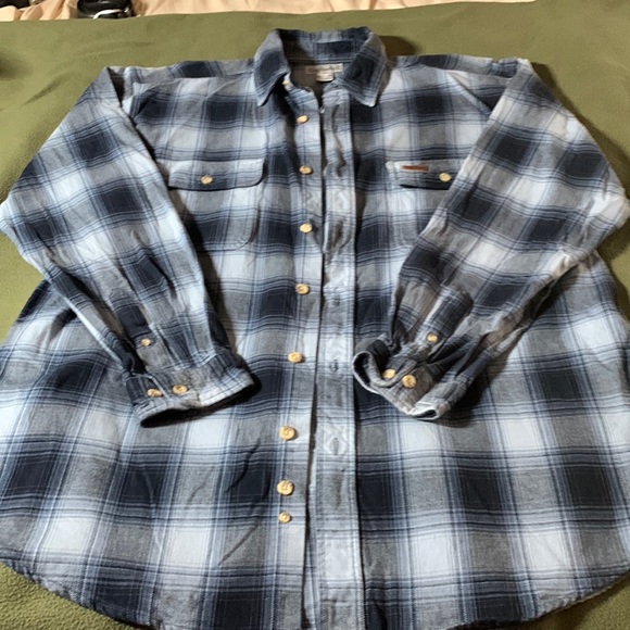 Carhartt Other - Men’s Carhartt blue plaid, button up, long sleeve shirt.  Size large.